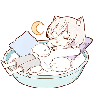 😴 emoji Мининеко-кун @Nyasticks Telegram sticker 5 of 41