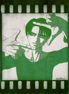 📷 emoji Retro Levi (by @yukan_ni ) Telegram sticker 23 of 50