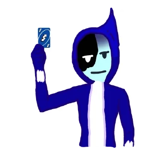 😑 emoji Синий чел Telegram sticker 12 of 44
