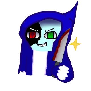 😏 emoji Синий чел Telegram sticker 10 of 44