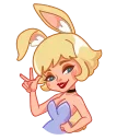 👋 emoji Miss Bunny Telegram sticker 5 of 17