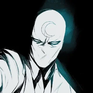 🌟 emoji @Qwarier ⬅️ Moon Knight by Telegram sticker 19 of 39