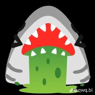 🤮 emoji Ебучая акула Telegram sticker 11 of 34