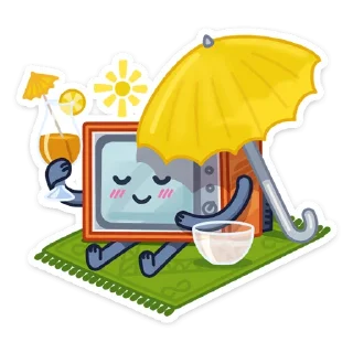 ☂ emoji Ламповый телевизор @TgSticker Telegram sticker 9 of 48