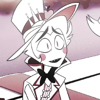 🤎 emoji БОЛЬШЕ ⇨ @CLOOBHUB ЛЮЦИФЕР ОТЕЛЬ ХАЗБИН LUCIFER ТГ Telegram sticker 16 of 107