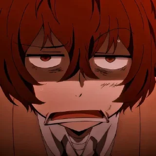 😦 emoji Бродячие псы @anime_sticks Telegram sticker 19 of 20