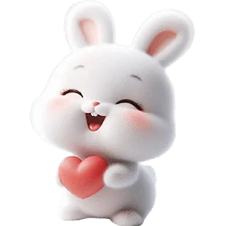 🫶 emoji Пушистый кролик @Nyasticks Telegram sticker 7 of 42