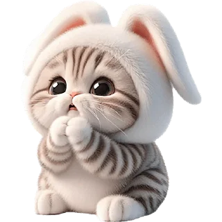 😱 emoji Мяу-кролик @Nyasticks Telegram sticker 21 of 42