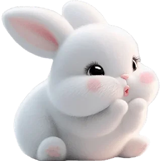 😘 emoji Пушистый кролик @Nyasticks Telegram sticker 19 of 42