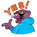 😉 emoji Black Panther Telegram sticker 9 of 15