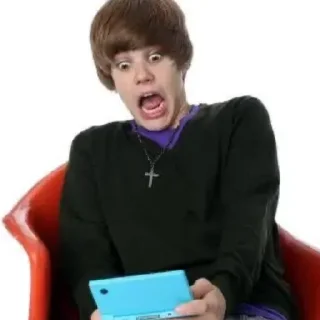 😱 emoji Justin Bieber Telegram sticker 1 of 8