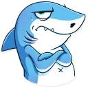 😒 emoji It's a Shark! Telegram sticker 20 of 40