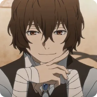 😊 emoji Dazai Osamu. Telegram sticker 11 of 51