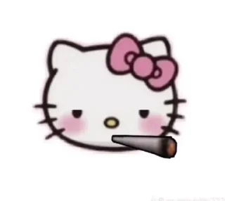 🚬 emoji Hello kitty my  love 🖤 Telegram sticker 9 of 9