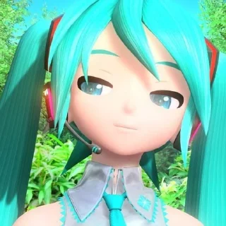😏 emoji Хатсуне Мику Telegram sticker 19 of 32
