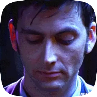 😕 emoji Doctor Who. Ten Telegram sticker 14 of 50