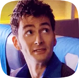 😁 emoji Doctor Who. Ten Telegram sticker 22 of 50