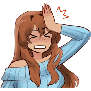 😤 emoji Амелия @nyasticks Telegram sticker 13 of 18