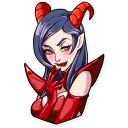 😏 emoji Miss Devil Telegram sticker 15 of 26