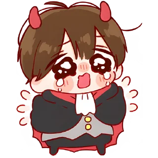 😭 emoji Ангел/демон кун @Nyasticks Telegram sticker 18 of 33