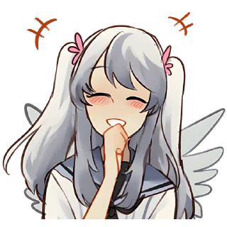 🥰 emoji Маленький ангел @Nyasticks Telegram sticker 7 of 9