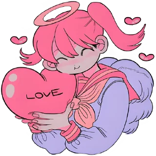 ♥ emoji Ангел & Демон @nyasticks Telegram sticker 6 of 17