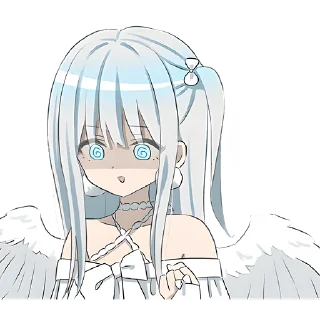 😳 emoji Серебряный ангел @Nyasticks Telegram sticker 16 of 17