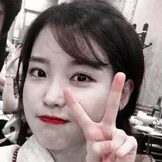 ✌ emoji IU by @lovestikerpacks Telegram sticker 5 of 30