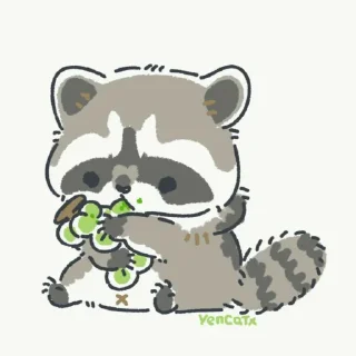 🦝 emoji Енотик Telegram sticker 22 of 120