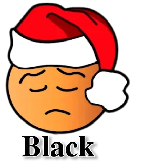 😞 emoji 𝐁𝐥𝐚𝐜𝐤 Telegram sticker 16 of 25