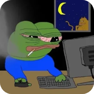 😓 emoji ✨Pepe✨ @FemboyBroterhood Telegram sticker 12 of 66