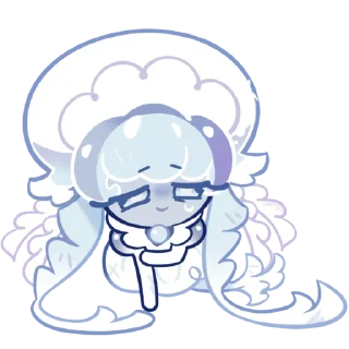 ☹️ emoji Frilled Jellyfish cookie Telegram sticker 7 of 18