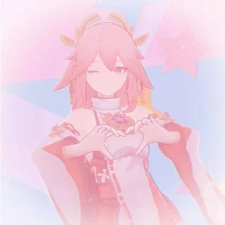 ♥️ emoji Yae miko♥️ Telegram sticker 10 of 48