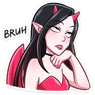 🙅‍♀ emoji Дьяволица @nyasticks Telegram sticker 15 of 49