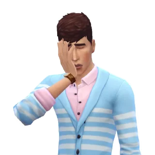 🤦‍♀️ emoji The Sims 4 by Diana Besson Telegram sticker 21 of 57