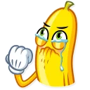 😢 emoji Lovely Banana Telegram sticker 24 of 25