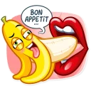 😜 emoji Lovely Banana Telegram sticker 7 of 25