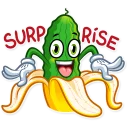 🙃 emoji Lovely Banana Telegram sticker 21 of 25
