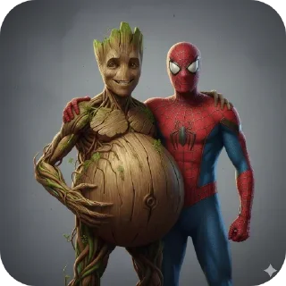 🦸 emoji БОЛЬШЕ ⇨ @CLOOBHUB ГРУТ MARVEL GROOT МАРВЕЛ ТГ TG Telegram sticker 18 of 45