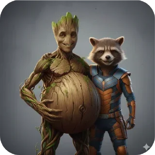 🧸 emoji БОЛЬШЕ ⇨ @CLOOBHUB ГРУТ MARVEL GROOT МАРВЕЛ ТГ TG Telegram sticker 17 of 45