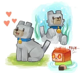 🐶 emoji Minecrartu Telegram sticker 6 of 25