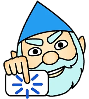 🙂 emoji Голубой гномик @rmb_durak Telegram sticker 16 of 24
