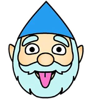 🙂 emoji Голубой гномик @rmb_durak Telegram sticker 10 of 24