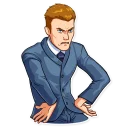 😠 emoji David Bowie Telegram sticker 6 of 30