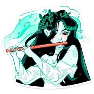 🪈 emoji Русалка Леся • @TgSticker Telegram sticker 18 of 49