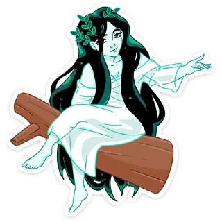 😊 emoji Русалка Леся @Nyasticks Telegram sticker 23 of 49