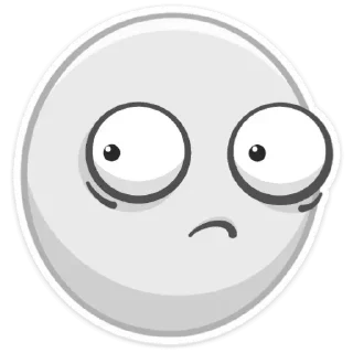 😰 emoji Вк смайлы ч/б Telegram sticker 24 of 30