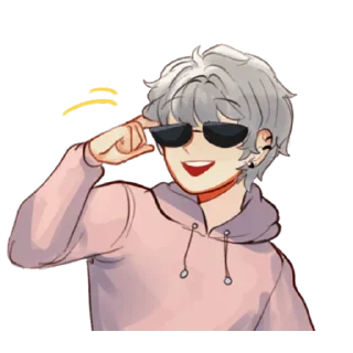 😎 emoji Минами-кун @tg_sticks Telegram sticker 5 of 33