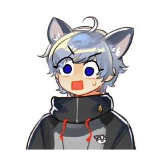 😧 emoji Нему-кун - @tg_sticks Telegram sticker 11 of 16