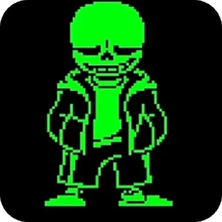 🟢 emoji Green!Sans @UndertaleDeltaruneStickersArts Telegram sticker 24 of 60